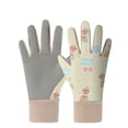 thumbnail image 2 of NAISIBABY Girls Snow Gloves, Stretchy Waterpoof Thermal Kids Winter Outdoor Ski Cycling Gloves Beige 6-12T, 2 of 4