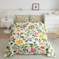 thumbnail image 2 of Homewish Chic Flowers Boy Girl 3 Pieces Queen Comforter Set,Retro Vintage Ultra Soft Bedding Sets,Spring Garden Bedding Comforter Set Breathable,Lightweight Room Decor,Reversible, 2 of 8