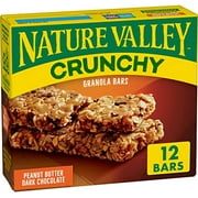 Angle View: Nature Valley Peanut Butter Dark Chocolate Crunchy Granola Bars, 8.94 Oz