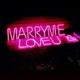 thumbnail image 2 of Neon Sign, Letter Neon Signs Neon Alphabet Light Light Up LED Letters Lights Light Up Marquee Letters Lights Battery USB Warm White, 2 of 8