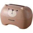 thumbnail image 1 of Cute Cartoon Paper Towel Box Multifunctional Toilet Tissue Box Plastic Thick Bathroom Creative Hand Towel Storage Box (Brown), 1 of 5