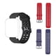 thumbnail image 3 of Inteprter 2 piezas de banda de silicona reemplazada tira gran decoración repuesto reloj suministros DIY Prop accesorios tiras transpirables Electrónica Azul/Negro/Rojo, 3 of 6