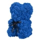 thumbnail image 2 of Linda Rosa Artificial En Forma De Oso Con Decoración De Bowknot - Azul Oscuro, 2 of 10