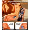 thumbnail image 4 of Funda con Soporte Magnético invisible, Delgada Mate, para iPhone 14 Pro Max, Naranja, 4 of 7