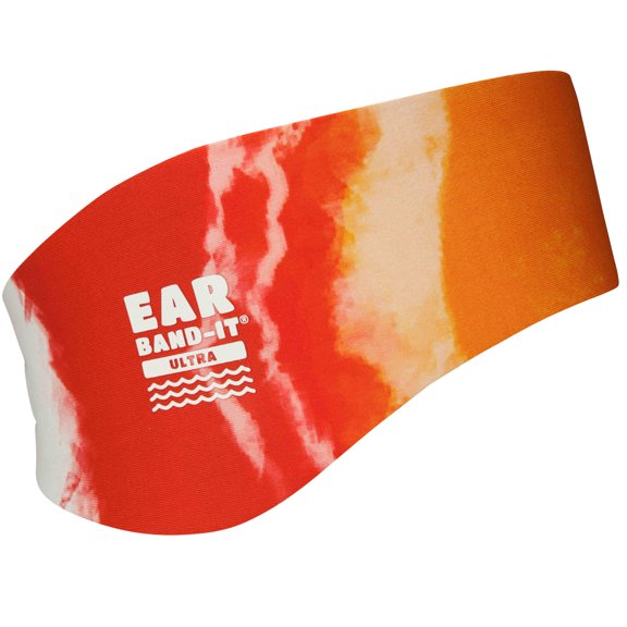 Cinta para oídos Ear Band-It ULTRA para nadar, talla mediana, tie dye naranja
