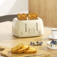 thumbnail image 3 of Dovimi Retro Stainless Steel Toaster 4 Slice, Extra Wide Slots Bagel with Defrost and Reheat Function, 3 of 9