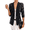 Black, variant on Women Lace Blazer Jacket 3/4 Sleeve Office Coat S-XXL Elegant Workwear