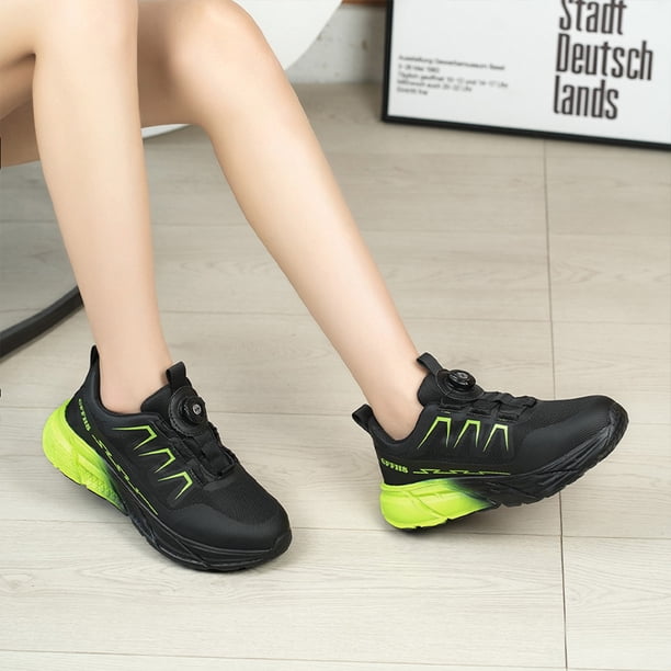 Zapatillas de zapatillas de seguridad zapatos de punta de acero livianos para mujeres (38) verde