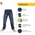 thumbnail image 2 of Men's Motorcycle Riding Jeans - Motocross & Dirt Bike Durable Denim Pants, Comfort Fit for Biker Casual & Racing, 2 of 4
