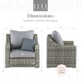 thumbnail image 3 of Elle Decor Vallauris Outdoor Arm Chair Grey, 3 of 7