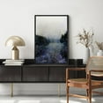 thumbnail image 4 of IDEA4WALL Framed Canvas Print Wall Art Misty Forest Atmospheric Illustrations Pastel Nature Floral Field Landscape Modern Digital Art Bohemian Abstract Artwork for Home Decor - Black 16"x24", 4 of 5