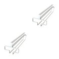 thumbnail image 2 of Wosthever Estante para copas de vino, copas debajo del soporte del gabinete, almacenamiento sin perforaciones, estante colgante, Bar, accesorio Blanco 2piezas, 2 of 6