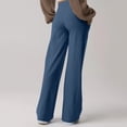 thumbnail image 4 of Pincandy Women's Solid Color Straight Leg Yoga Pants - with Pockets, Casual Fit for Yoga & Daily Wear, 4 of 7