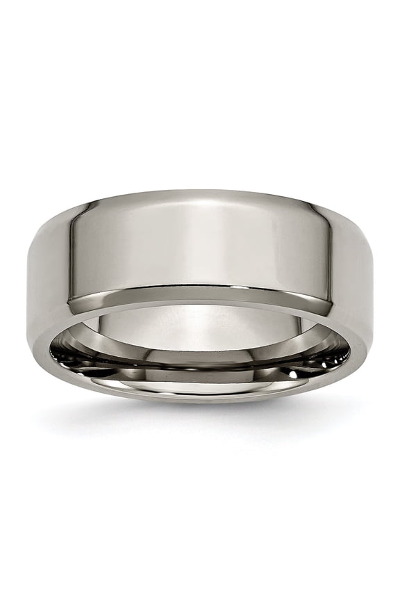 Titanium 8mm Polished Wedding Ring Jewelry Size 6.5