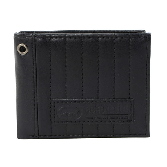 Ecko Unltd Men's Bifold Wallet with World Famous Rhino Logo Black