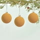 thumbnail image 4 of Bolas de adornos navideños de terciopelo flocada de 6 piezas - Decoración colgante de plástico marrón de 2,4 pulgadas para árbol, corona y guirnalda, 4 of 7