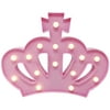 Just Artifacts Marquee Warm LED Battery Operated Light Décor and Night Light (9-Inch, Light Pink Crown)