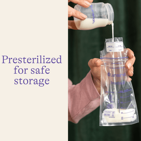 Lansinoh Breastmilk Storage Bags, Fast Freeze and Thaw, 25 Count, Baby Essentials, 6oz