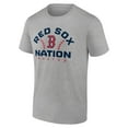thumbnail image 2 of Men's Heather Gray Boston Red Sox Team Go For Two T-Shirt, 2 of 3