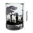 thumbnail image 2 of Gothic Style Decorative Glass Bottle with Red Black Castle Design, Vintage Halloween Potion Jar, Unique Home Bar Decor, 2 of 2