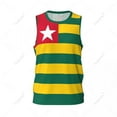 thumbnail image 2 of Togo Flag Men Basketball Sports Jersey Running Fitness Multifunction Sleeveless tshirt Exclusive Custom Name Nunber, 2 of 10