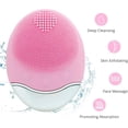 thumbnail image 2 of Cepillo de limpieza facial sónico, silicona suave, impermeable, limpiador facial, carbón de bambú, carga inalámbrica, tamaño de viaje, masajeador para exfoliación de la piel, limpieza profun, 2 of 5