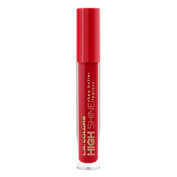 L.A. COLORS Hydrating High Shine Shea Butter Non-Sticky Lipgloss, Dynamite