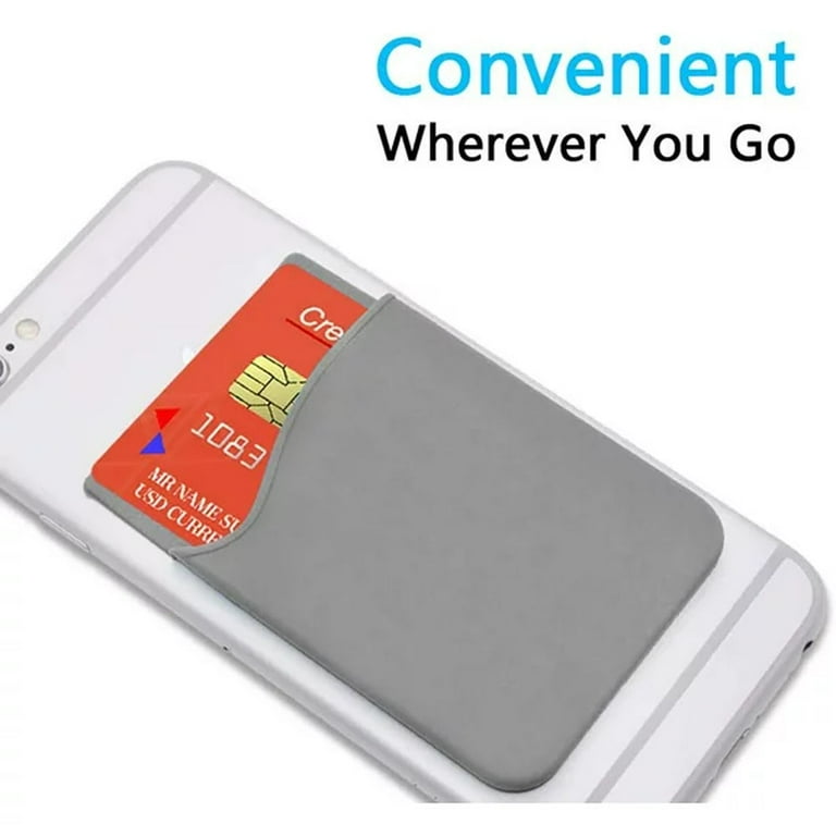 Sticky Phone Wallet 3-Pack Slim Stick-On Phone Wallets Adhesive