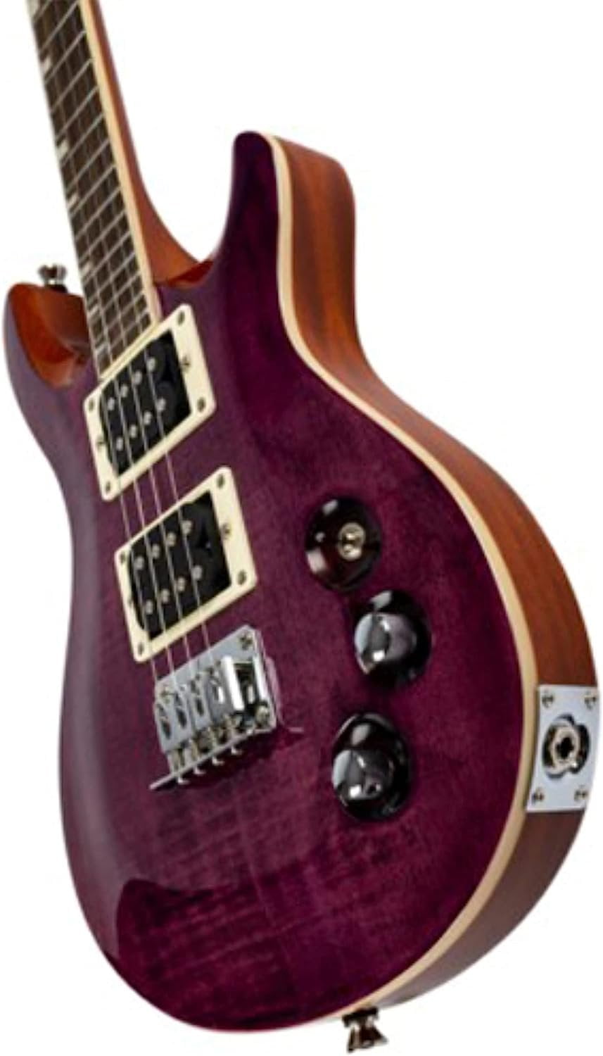 Flight Vanguard Solid Body Electric Ukulele Transparent Purple