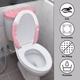 thumbnail image 3 of SEANATIVE Christmas Holly Toilet Tank Cover Xmas Snowman Toilet Lid Cover and Tank Lid Cover 2 Piece Toilet Cover Seat Toilet Seat Cover Machine Washable, 3 of 7