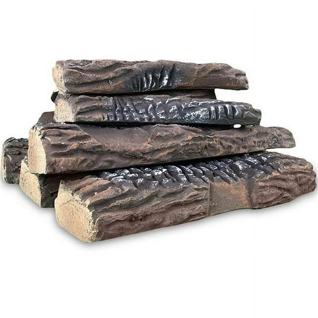 Moda Flame RFA3010-MF Ceramic Wood Large Gas Fireplace Logs - 10 Piece