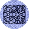 thumbnail image 1 of Ahgly Company Indoor Round Oriental Blue Traditional Area Rugs, 4' Round, 1 of 4