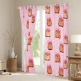 thumbnail image 3 of Erosebridal Animal Capybara With Bow Blackout Curtains Set of 2 (52x84 Each) For Boys Girls,Dreamy Ribbon Bowknot Window Curtains For Kids,Breathable Home Decor, 3 of 6