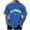 Blue, variant on Men's Half Sleeve Oversized T Shirt Letter Print Round Neck Short Sleeve,S