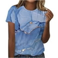thumbnail image 1 of Kayannuo T-Shirts à Manches Courtes pour Femmes Liquidation T-Shirts Graphiques Femmes Saint-Valentin Mode Femmes Hauts Imprimés Manches Courtes Blouse Ample Drôle Col Rond T-Shirt Hauts, 1 of 2