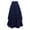 Skirt - Navy, variant on Long Skirts for Women Vintage Layered Ruffle Tiered Elastic Waist Solid Flared A-Line Flowy Maxi Elegant Everyday Clothing