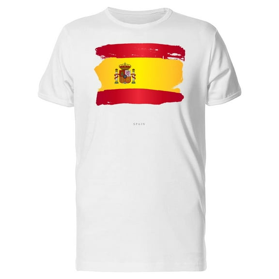 Grunge Watercolor Flag Of Spain T-Shirt Men -Image by Shutterstock, Male Large