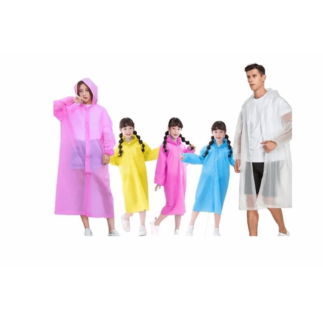 5 Pieza Capa Impermeable Xtellar multicolor Portátil Para Lluvia Tipo Gabardina