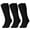 Black, variant on WHIPPY 3 Pairs Baseball Socks for Youth Kids Boys Girls Knee High Tube Socks for Softball Football Soccer