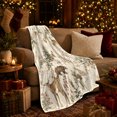 thumbnail image 3 of Rustic Woodland Animals, Peaceful Bird Art Scene, Warm Flannel Blanket for Cabin and Lodge with Detailed Artwork, Bird Lovers Housewarming Gift, Artistic Home Decor, 3 of 9