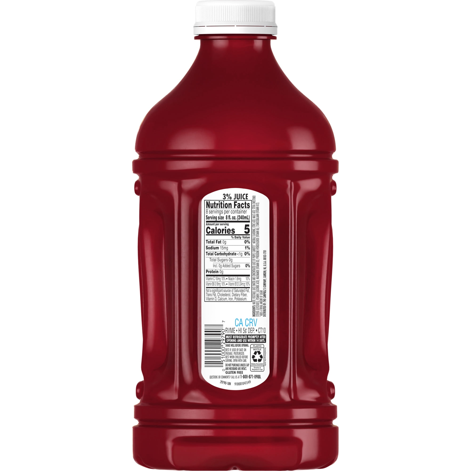 V8 Splash Zero Sugar Berry Blend Flavored Beverage, 64 fl oz Bottle