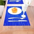 thumbnail image 5 of YFYANG Washable Heat-Resistant Placemats, 70% PVC/30% Polyester, Blue Line Love Kitchen Table Mat, 12" x 18" 6 Piece, 5 of 6