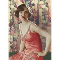 Designer Greetings Woman in Old Fashioned Red Dress Making Silly Face Funny / Humorous Christmas Card