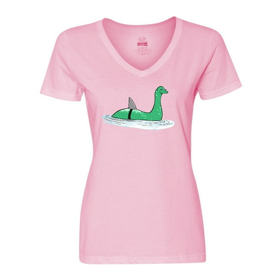 Inktastic Nessie Shark Women's V-Neck T-Shirt