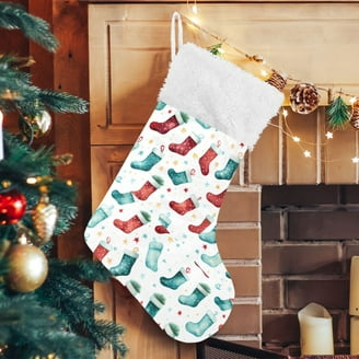 THISWEAR Funny Christmas Stockings, Sasquatch Merry Squatchin, Red