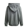 thumbnail image 3 of Leadmall Women Zip up Hoodies with Shorts Sets Lightweight Long Sleeve Hooded Sweatshirt Jackets and High Waist Shorts 2 Piece Outfits Oversize Fleece Hoodie Jacket Pockets Y43 Dark Gray L, 3 of 5