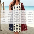 thumbnail image 3 of QUNYINEY Plus Size Dresses for Women Patriotic Independence Day Midi Short Sleeve A Line Dress with Pockets Summer V-Neck Loose Fit Dresses, 3 of 8
