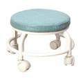 thumbnail image 4 of Taburete bajo giratorio con ruedas, resistente taburete para pedicura, taburete para zapatos, asiento para el hogar Azul, 4 of 9