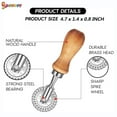 thumbnail image 6 of Spencer Ravioli Stamp Maker Cutter with Roller Wheel Set, Mold with Wooden Handle and Fluted Edge, Pasta Press Kitchen Attachment for Pasta, Dumplings Lasagna, 6 of 8