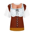 thumbnail image 4 of KHONTS Oktoberfest Womens Tops Short Sleeve Novelty T-Shirt Short Sleeve Funny Printed Shirts 12-Light Blue XXL, 4 of 7